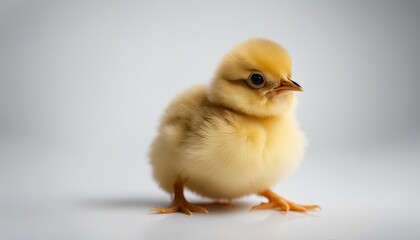 Fototapeta premium baby chick, isolated white background. copy space for text 