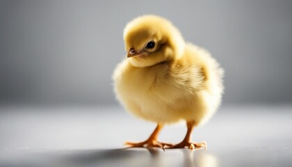 Fototapeta premium baby chick, isolated white background. copy space for text 