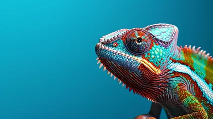 Ingelijste posters Colourful chameleon © Banu