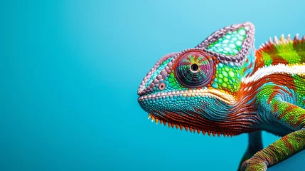 Wandcirkels tuinposter Colourful chameleon © Banu