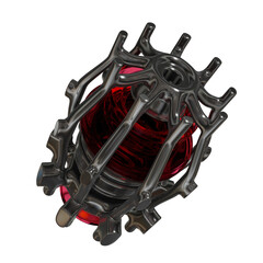 Metal abstract shape, 3d render