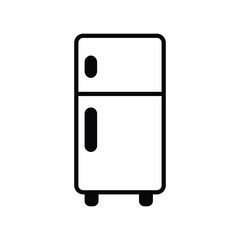 fridge icon with white background vector stock illustration