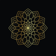 Circular pattern in the form of a mandala. Henna tatoo mandala.