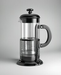 french press, isolated white background

