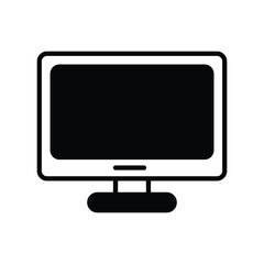 computer icon with white background vector stock illustration
