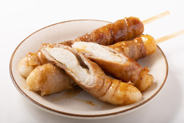 肉巻ききりたんぽ串
