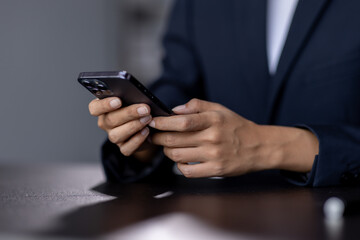 Close up of woman use of mobile phone

