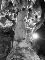 Cueva de Las Güixas, Villanúa, Pyrenees, Huesca, Aragon, Spain. Cave that can be visited in...