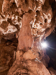 Cueva de Las Güixas, Villanúa, Pyrenees, Huesca, Aragon, Spain. Cave that can be visited in Villanua