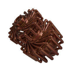 Metal abstract shape, 3d render © neurostructure