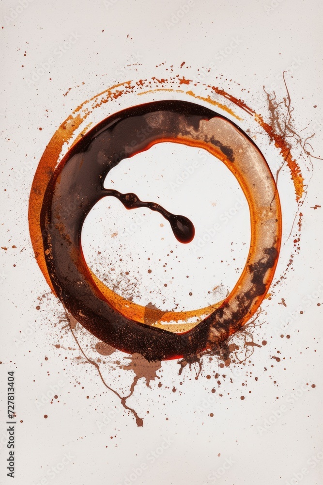 Poster A simple image of a circle with a spoon placed inside. This versatile picture can be used in various contexts