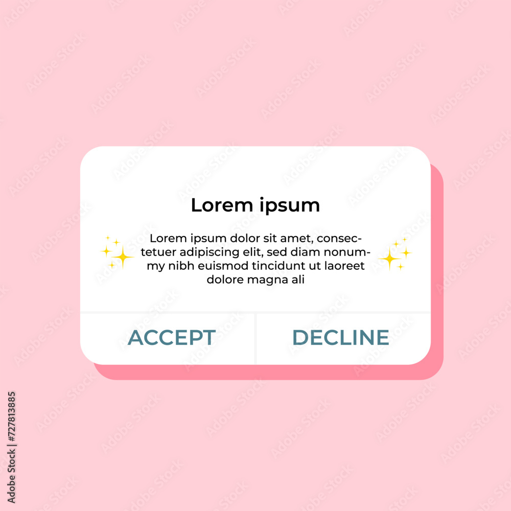 Fototapete iphone notification popup with updated check mark. smartphone warning or message interface. vector i