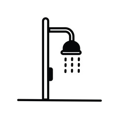 Fototapeta premium shower icon with white background vector stock illustration