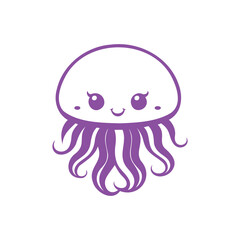 Cute Jellyfish Character Illustration