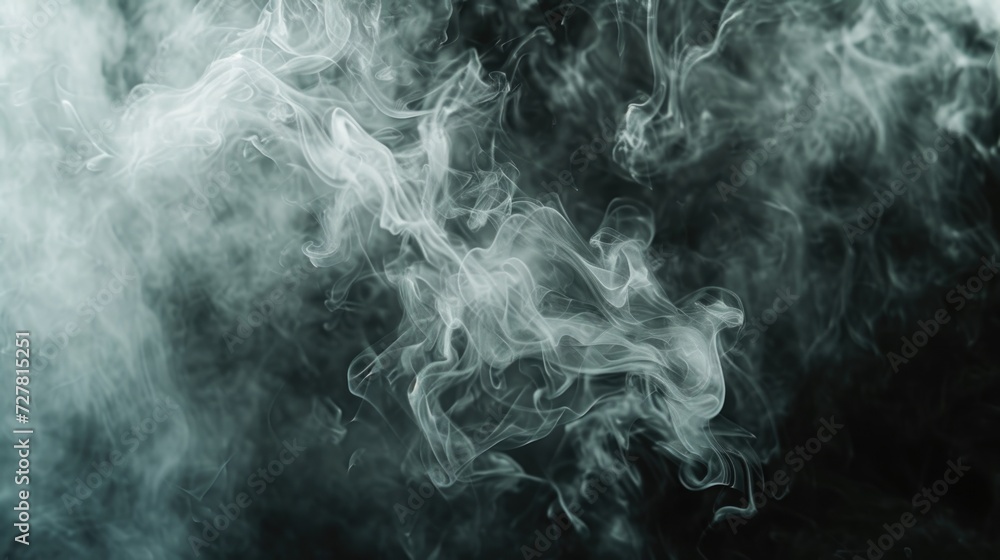 Aufkleber smoke close up on a black background. suitable for use in various projects