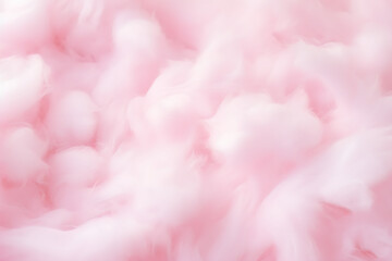 Colorful pink fluffy cotton candy background, soft color sweet candyfloss, abstract blurred dessert texture. Generative AI. - obrazy, fototapety, plakaty