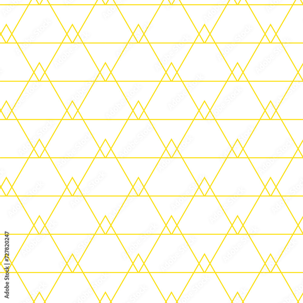 Poster abstract seamless repeatable yellow triangle line pattern.