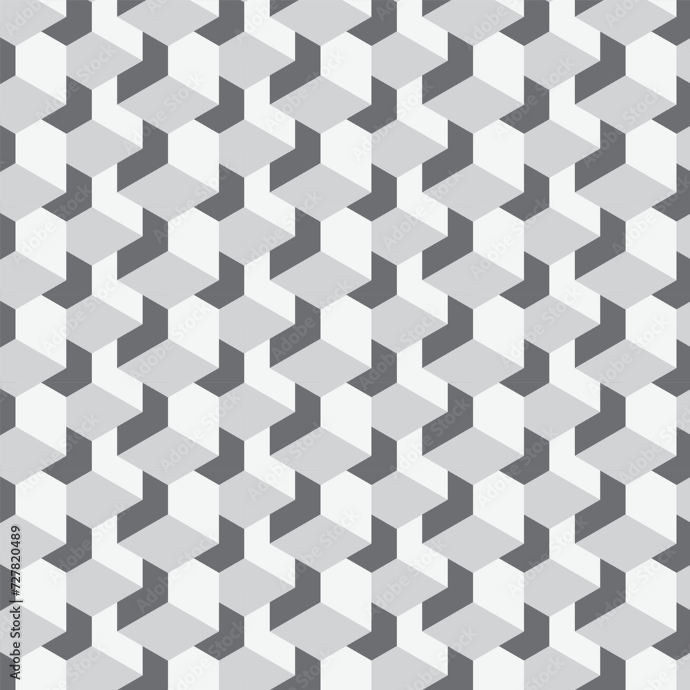 Poster abstract seamless repeatable grey polygon pattern.