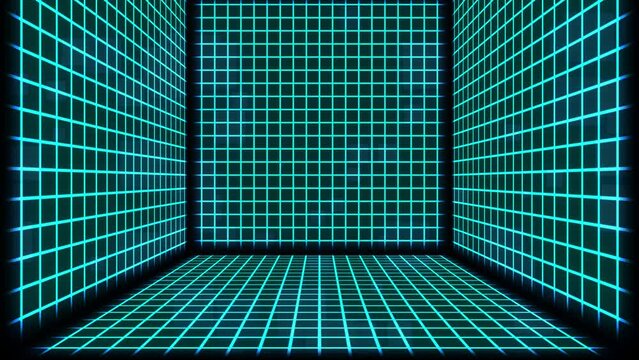奥行のあるサイバーな空間_4Kサイズ