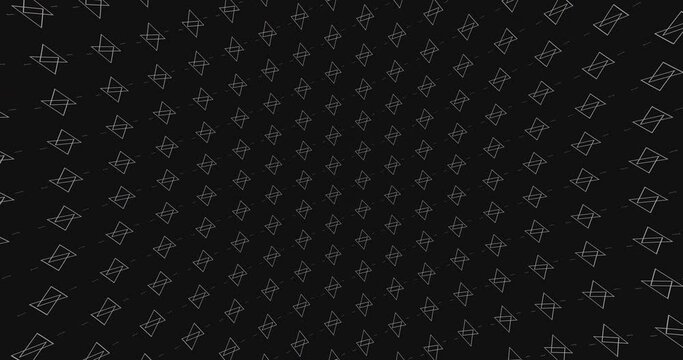 Abstract Geometric Lines Shape And Dark Background.