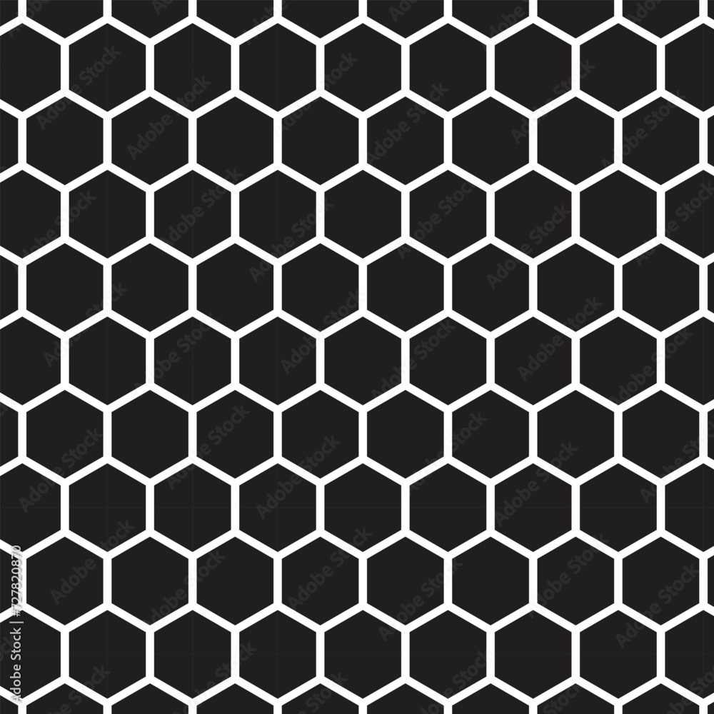 Poster abstract seamless repeatable black polygon pattern art.