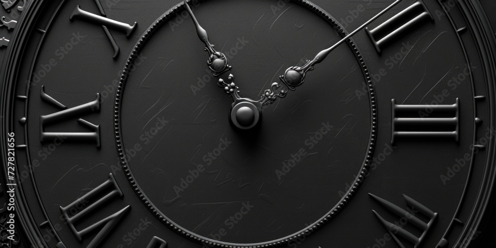 Aufkleber a picture of a large clock with roman numerals. suitable for time-related concepts and vintage-theme