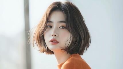 Korean Beauty AI Art Portrait - obrazy, fototapety, plakaty