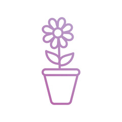 plant icon with white background vector stock illustration