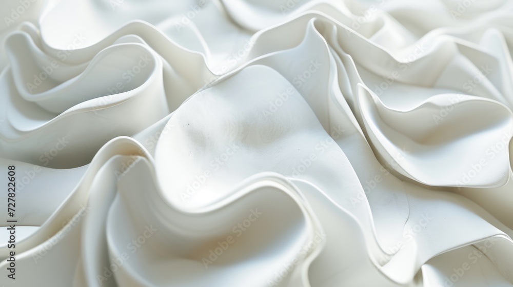 Poster a detailed close up view of a white fabric. suitable for various design projects