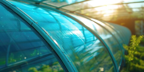A detailed close-up view of a glass roof on a building. Ideal for architectural or interior design concepts