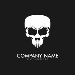 Cool skull logo. Skull vector illustration.