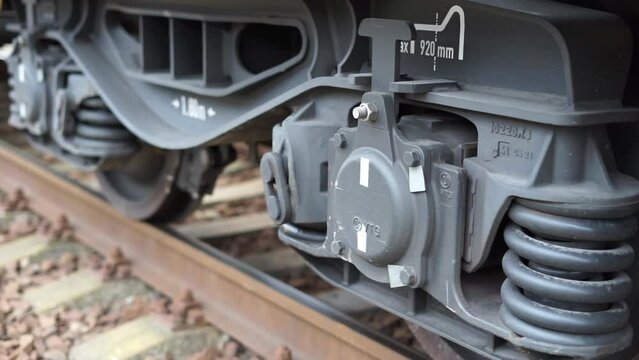 shock absorbers on a train locomotive