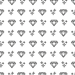 shiny diamond lineart pattern wallpaper background vector illustration