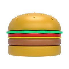 burger, 3d render illustration.psd