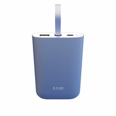 Obraz premium 3D rendering of a blue electronic device on a white background