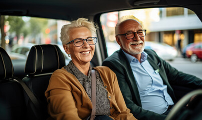 Happy senior couple having fun and enjoying vacations trip together.