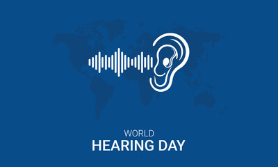 world hearing day, World hearing day,  creative concept design for banner, poster, vector illustration.
