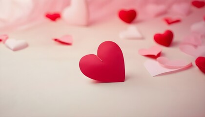 hearts on pink background