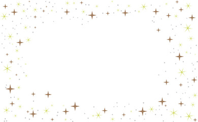 黄色と茶色と灰色を組み合わせたキラキラのフレーム背景