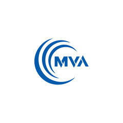 MVA logo. MVA set , M V A design. White MVA letter. MVA, M V A letter logo design. Initial letter MVA letter logo set, linked circle uppercase monogram logo. M V A letter logo vector design.	

