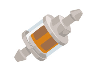 Fuel gasoline filter for car vector illustration isolated on white background