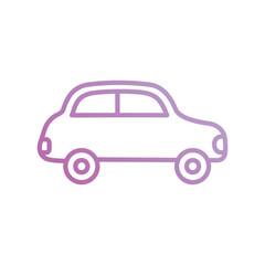 car icon with white background vector stock illustration