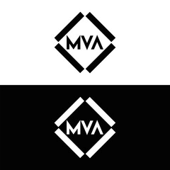 MVA logo. MVA set , M V A design. White MVA letter. MVA, M V A letter logo design. Initial letter MVA letter logo set, linked circle uppercase monogram logo. M V A letter logo vector design.	
