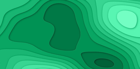 Abstract illustration of a splash. Paper cut background. Abstract realistic paper decoration for design textured with cardboard wavy layers