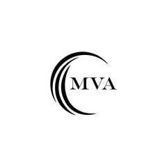 MVA logo. MVA set , M V A design. White MVA letter. MVA, M V A letter logo design. Initial letter MVA letter logo set, linked circle uppercase monogram logo. M V A letter logo vector design.	

