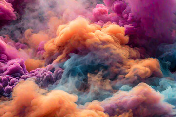 abstract pattern clouds of smoke colorful
