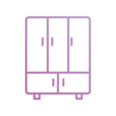 wardrobe icon with white background vector stock illustration