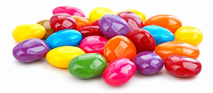 Colorful Candy Pebbles on Isolated White Background: Candy Pepples, Pepples Isolated on White Background, Candy Pebbles in Isolated White Background