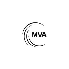 MVA logo. MVA set , M V A design. White MVA letter. MVA, M V A letter logo design. Initial letter MVA letter logo set, linked circle uppercase monogram logo. M V A letter logo vector design.	
