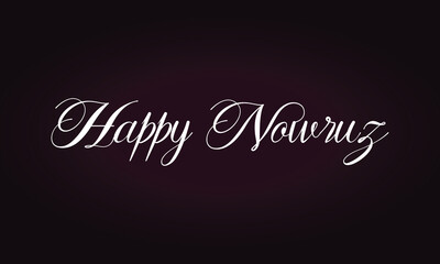 Happy Nowruz Stylish Text illustration Design